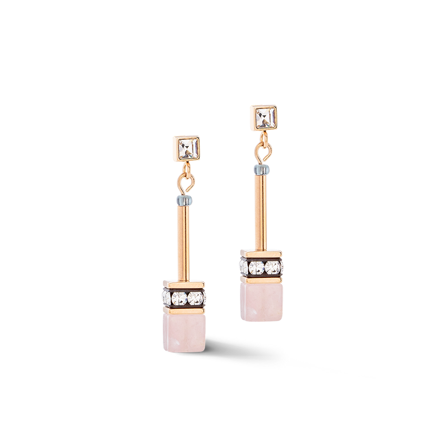 Boucles d'oreilles GeoCUBE® Iconic Nature Chain rose