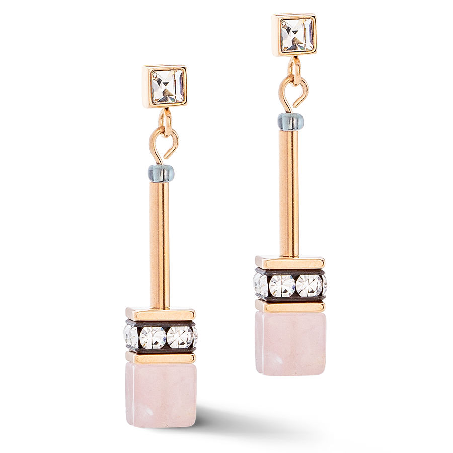 Boucles d'oreilles GeoCUBE® Iconic Nature Chain rose