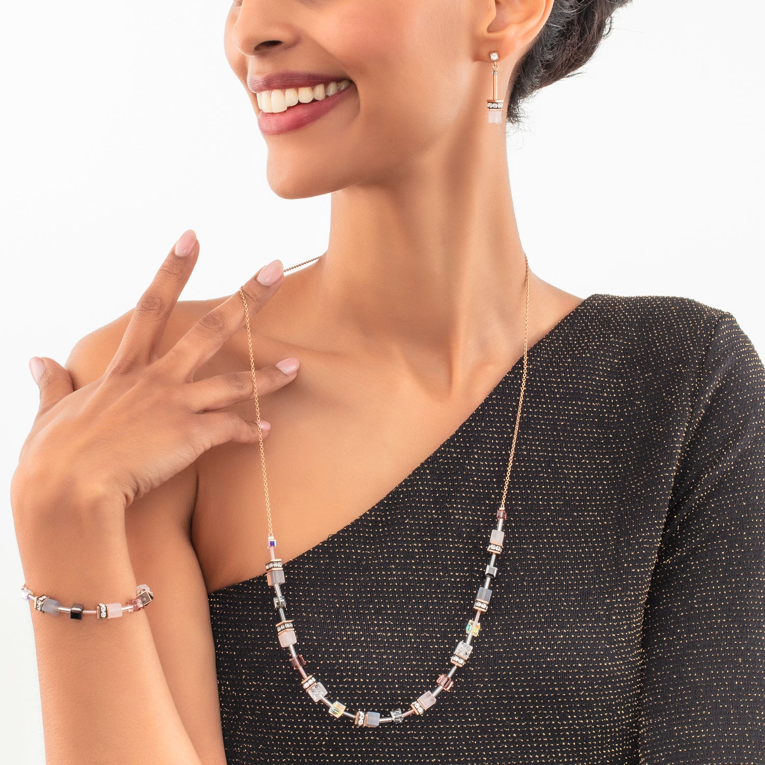 Bracelet GeoCUBE® Iconic Nature Chain rose