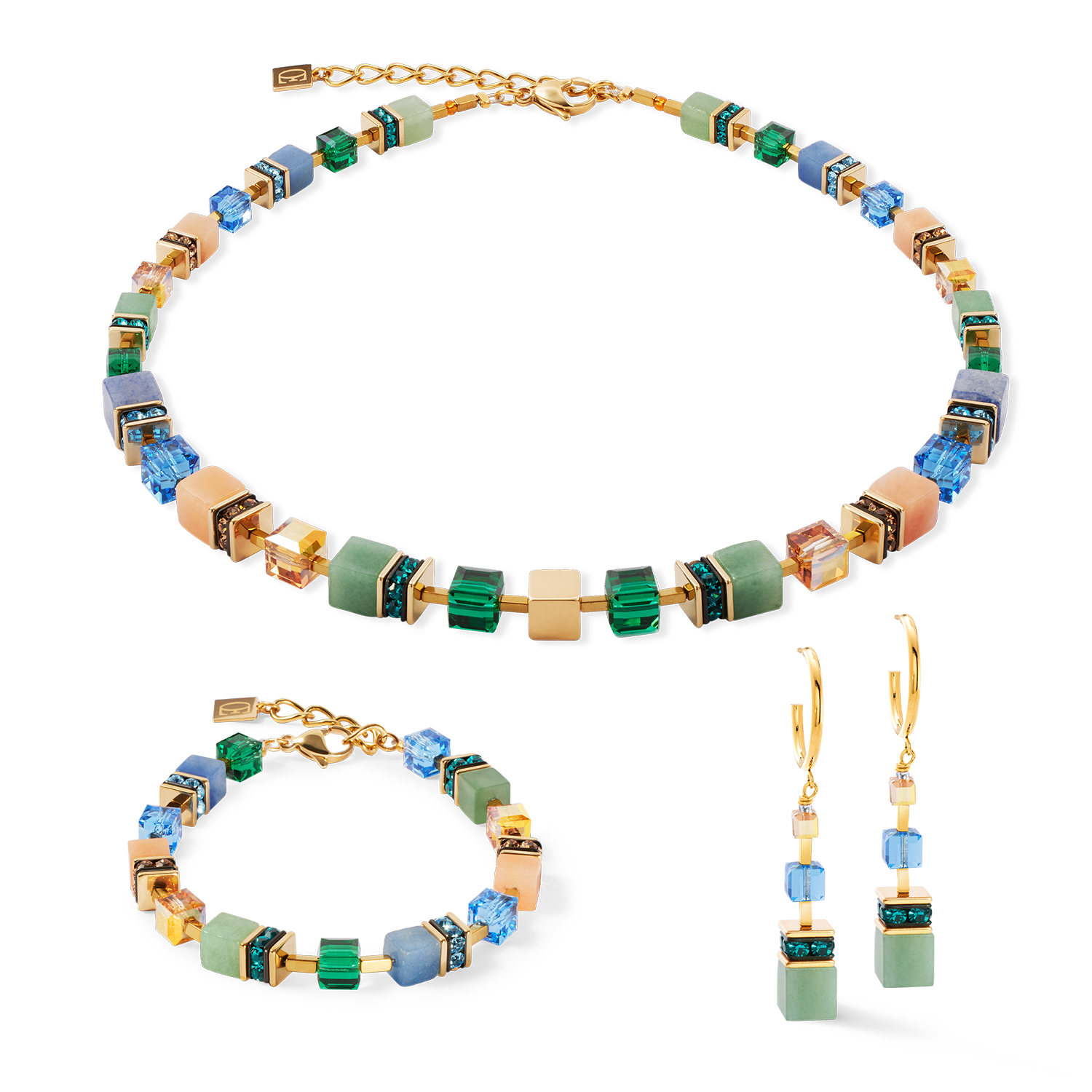 Collier GeoCUBE® Precious Statement or-spring