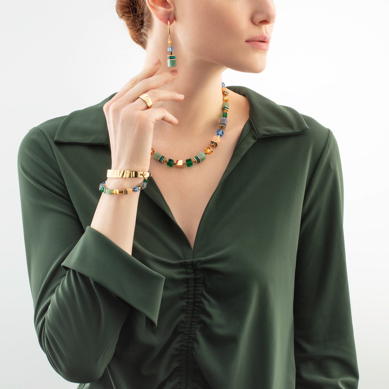 Collier GeoCUBE® Precious Statement or-spring