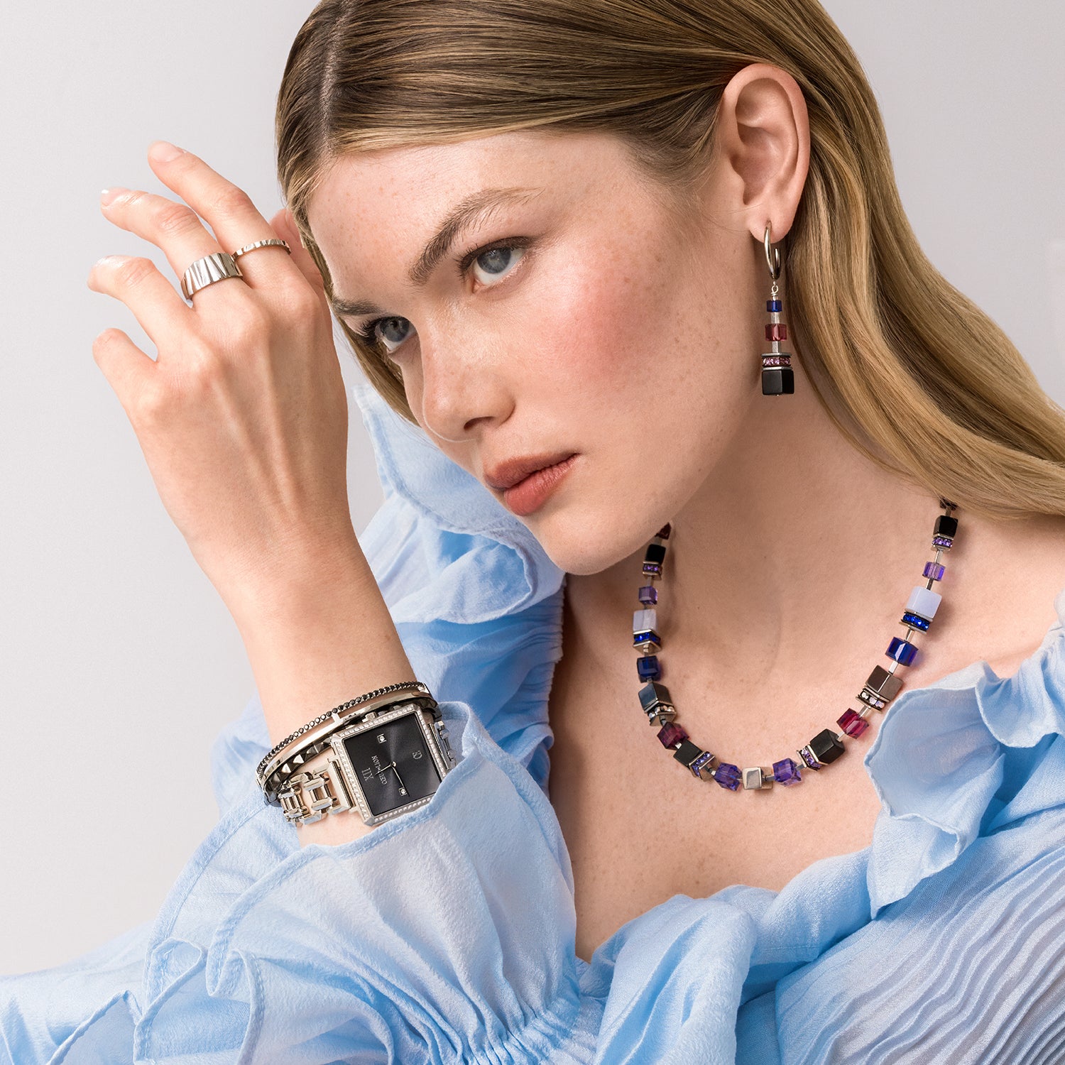 Collier GeoCUBE® Precious Statement Blue Moon