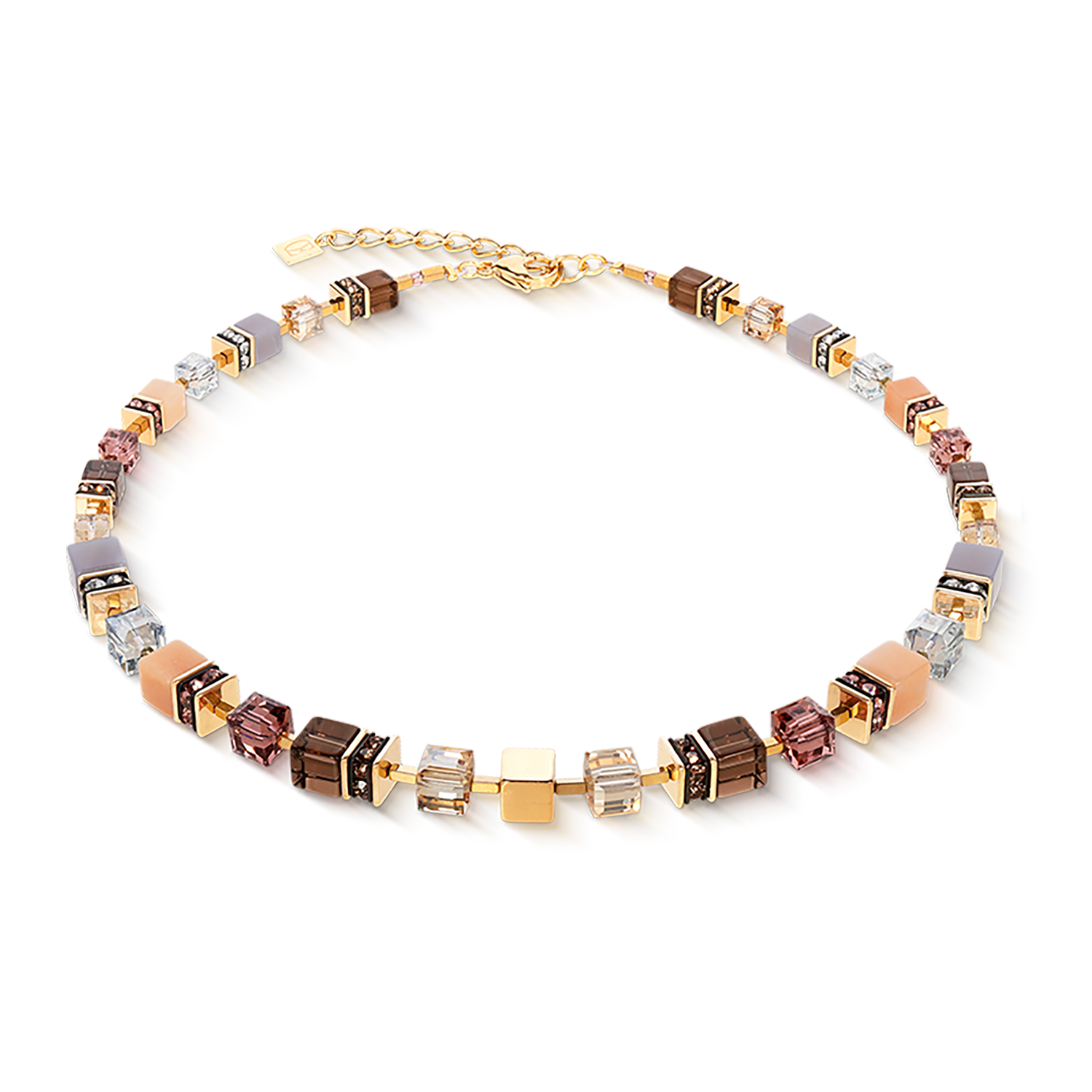 Collier GeoCUBE® Precious Statement golden Blush