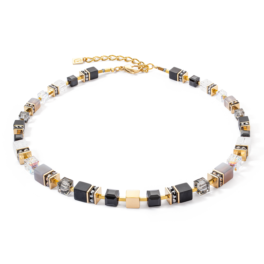 Collier GeoCUBE® Precious statement or-noir