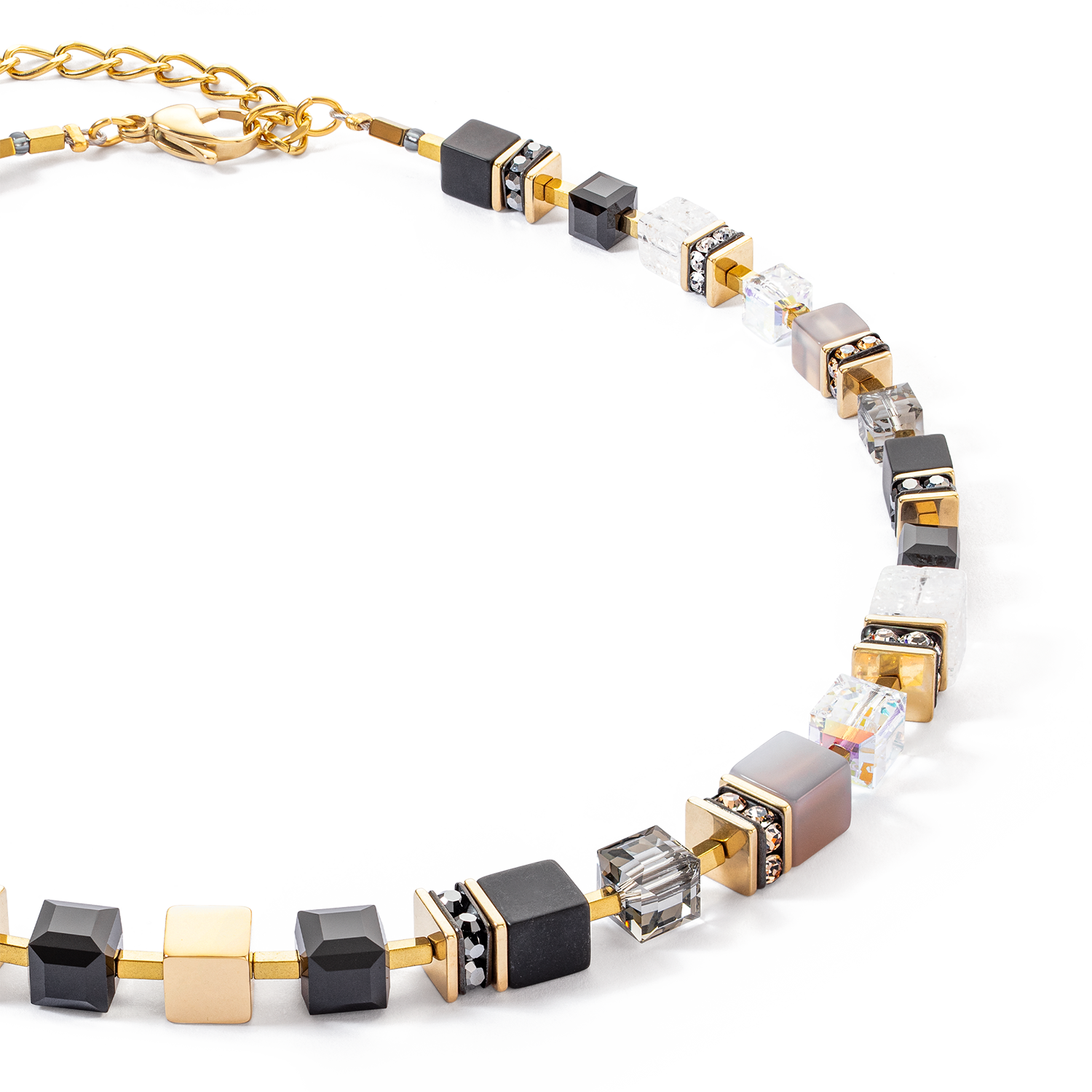 Collier GeoCUBE® Precious statement or-noir