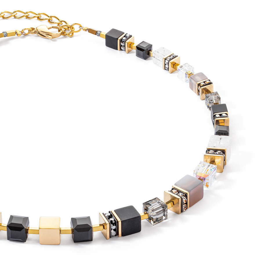 Collier GeoCUBE® Precious statement or-noir