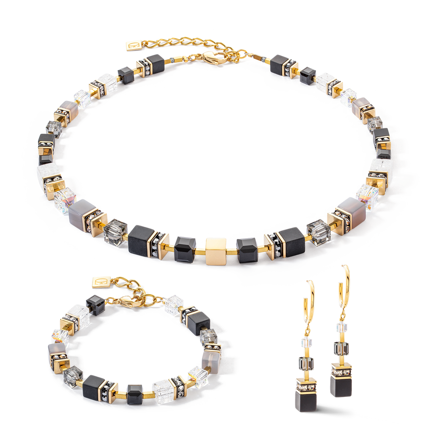 Collier GeoCUBE® Precious statement or-noir