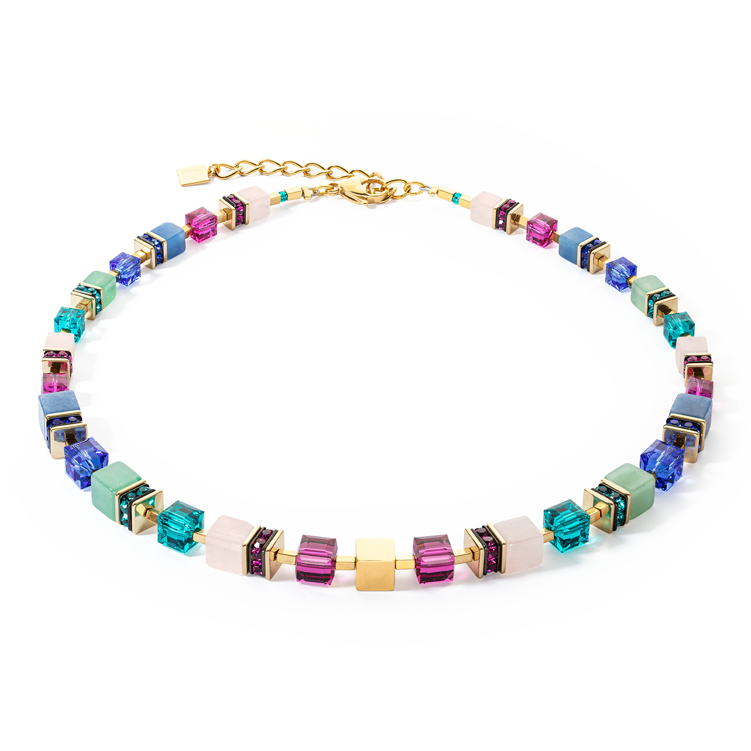 Collier GeoCUBE® Precious Statement or-multicolore