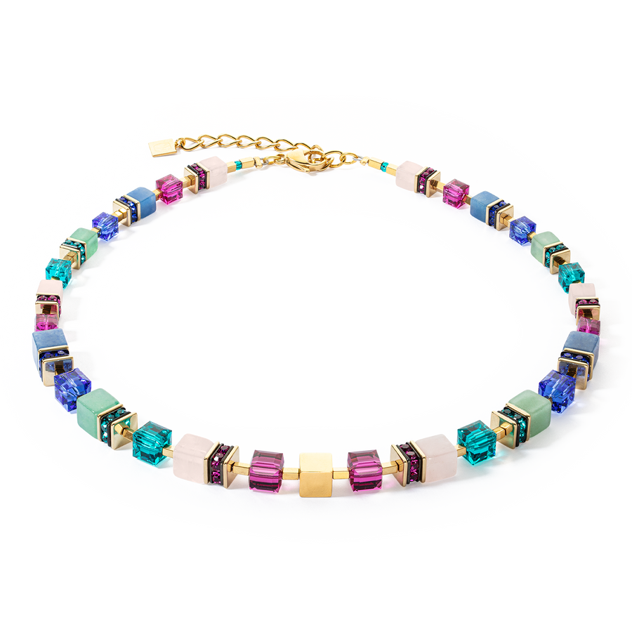 Collier GeoCUBE® Precious Statement or-multicolore