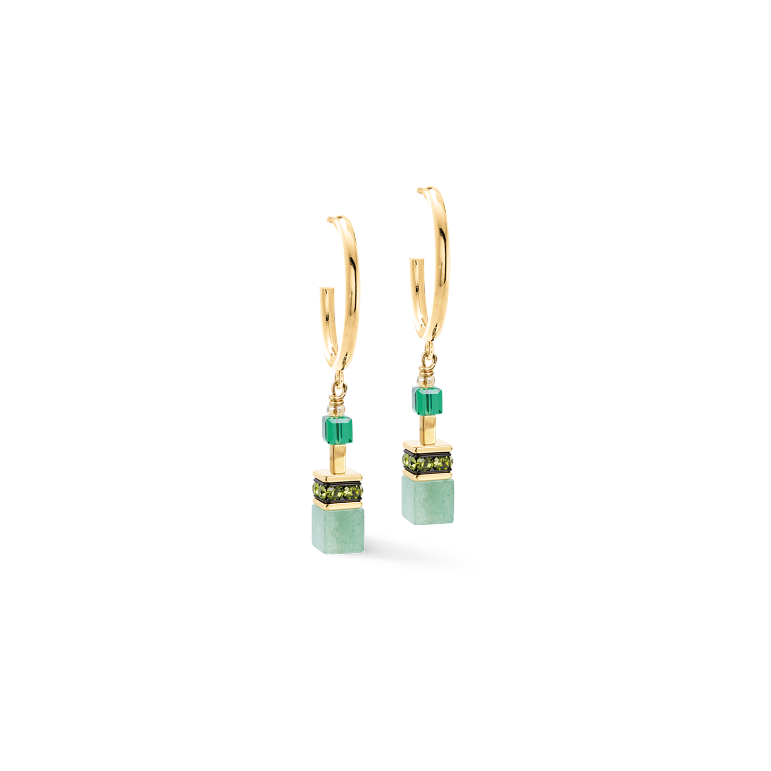 Créoles GeoCUBE® Precious Statement Emerald Garden