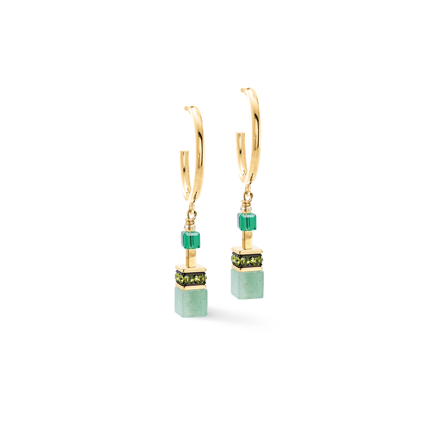 Créoles GeoCUBE® Precious Statement Emerald Garden
