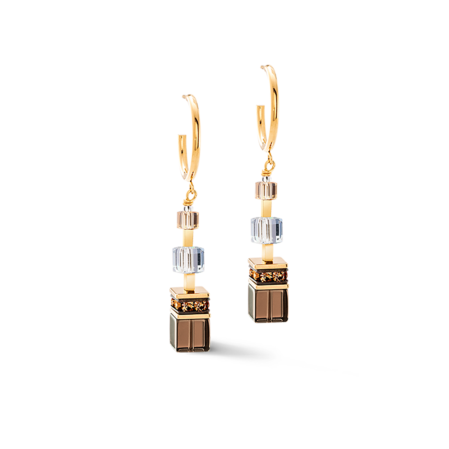 Boucles d'oreilles GeoCUBE® Precious Statement golden Blush