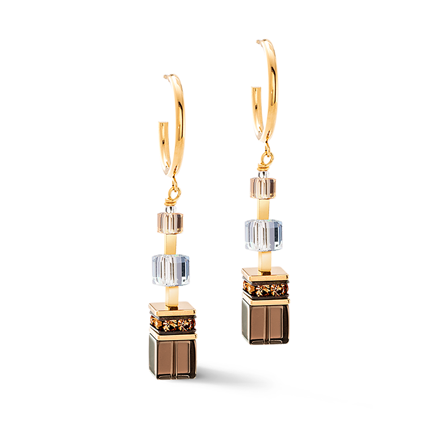 Boucles d'oreilles GeoCUBE® Precious Statement golden Blush