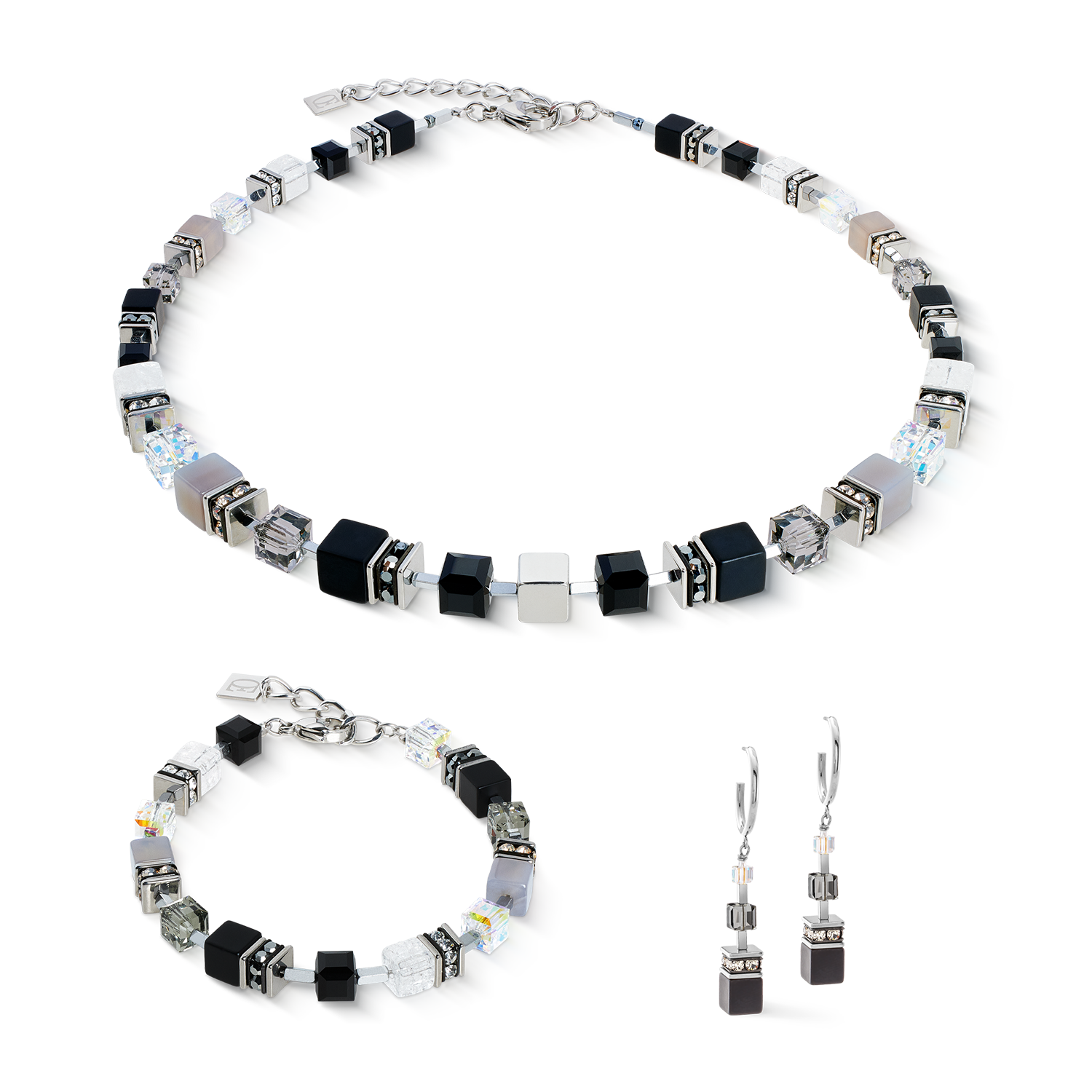 Boucles d'oreilles GeoCUBE® Precious Statement Crystal Shadow