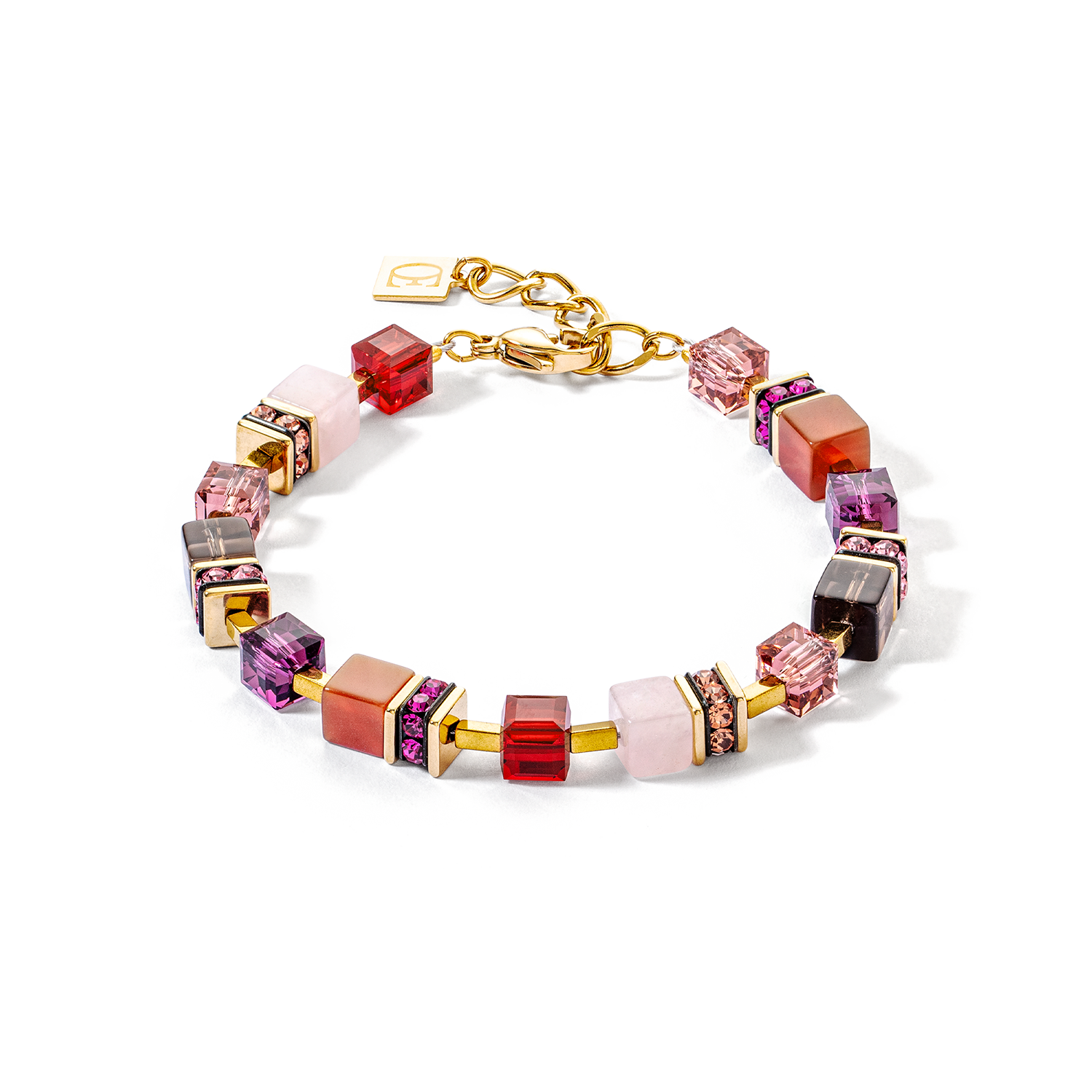 Bracelet GeoCUBE® Precious statement or-rouge