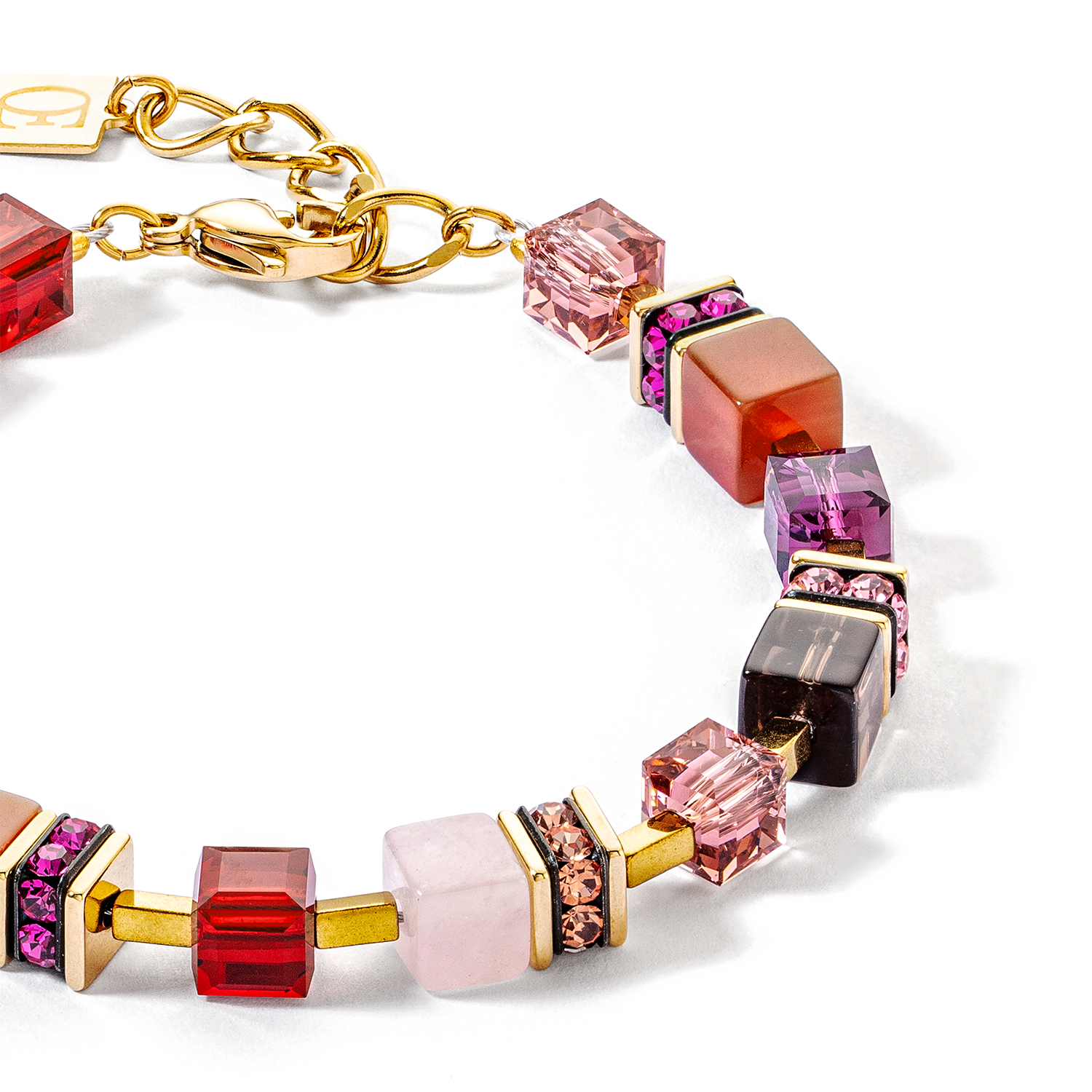 Bracelet GeoCUBE® Precious statement or-rouge