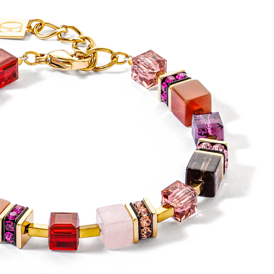 Bracelet GeoCUBE® Precious statement or-rouge