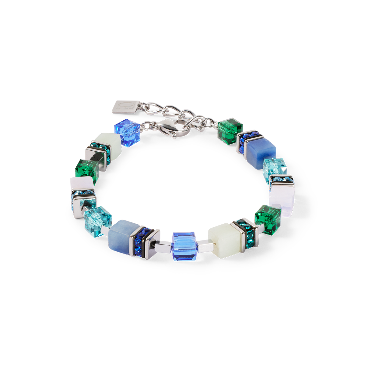 Bracelet GeoCUBE® Precious Statement argent-ocean