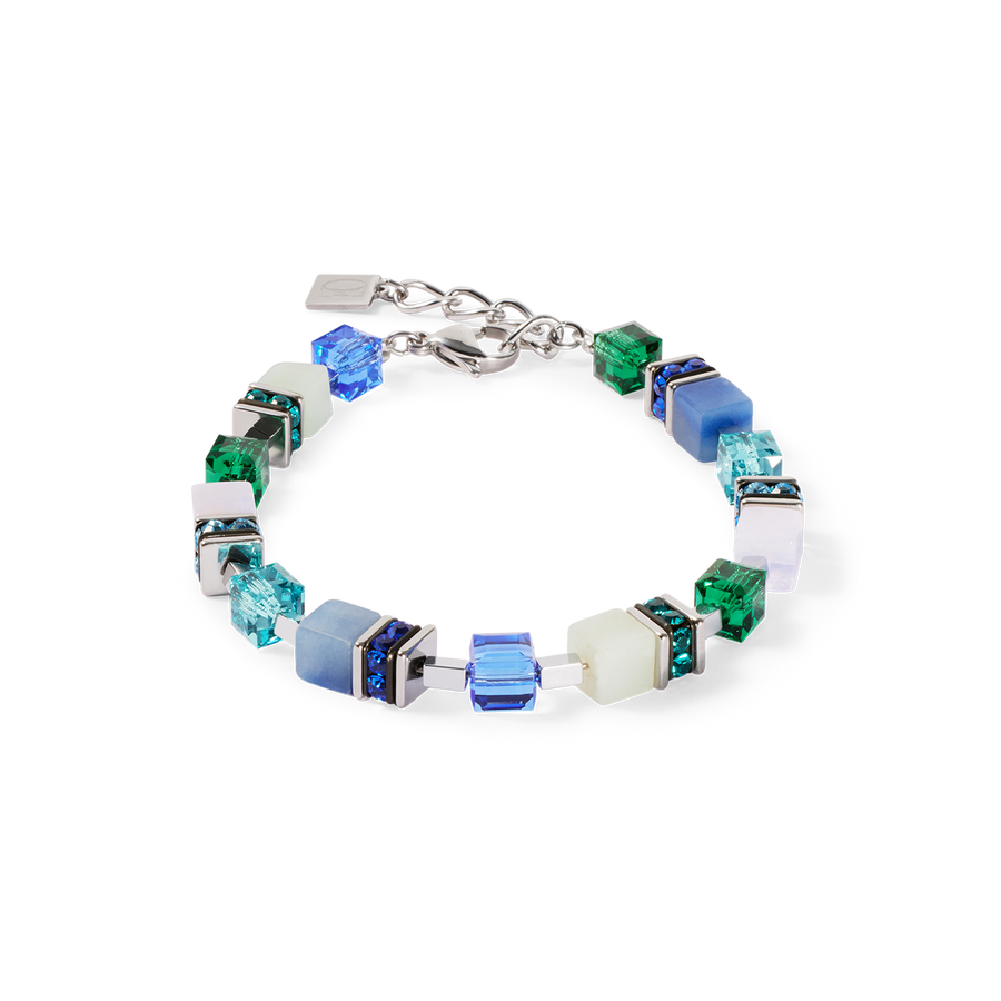 Bracelet GeoCUBE® Precious Statement argent-ocean