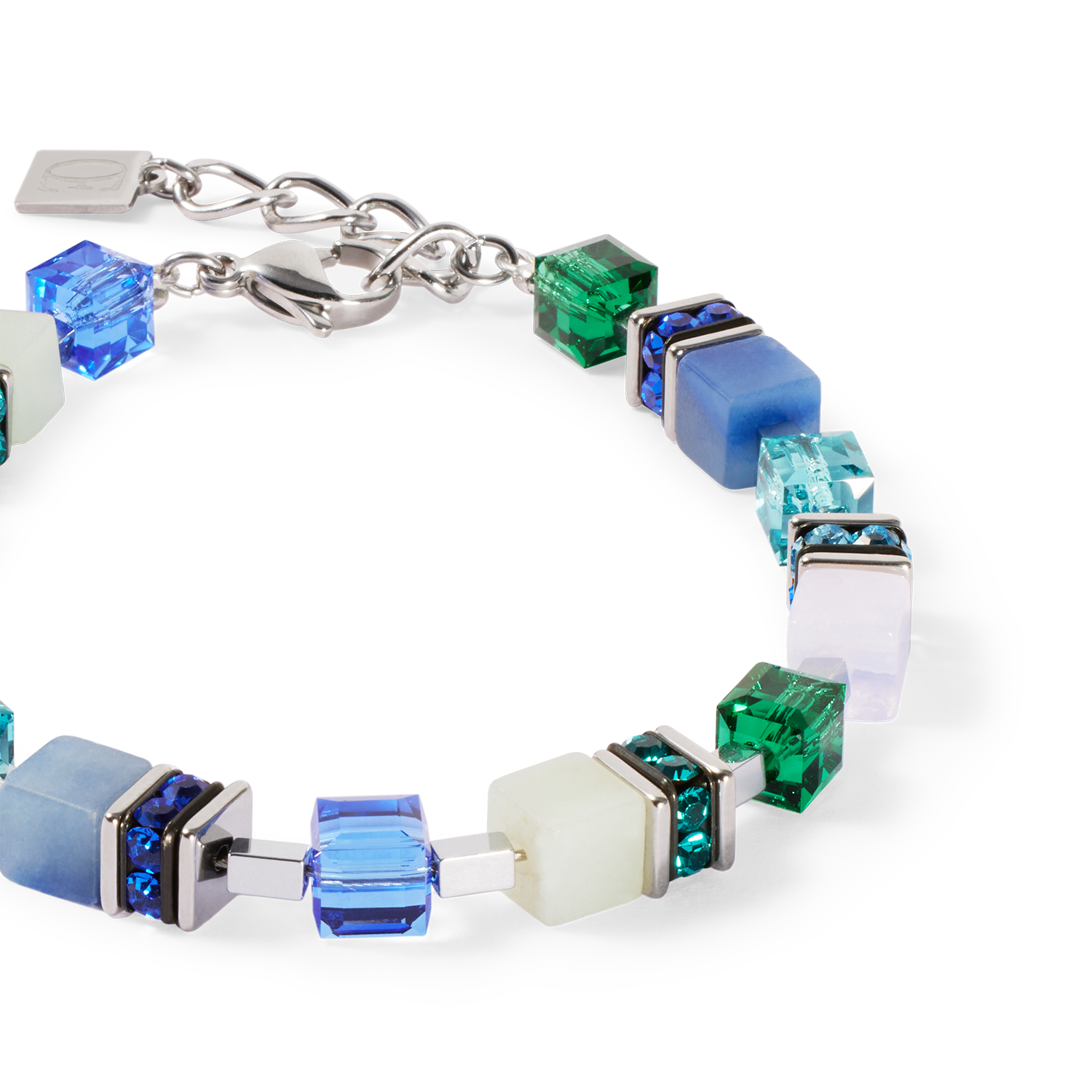 Bracelet GeoCUBE® Precious Statement argent-ocean