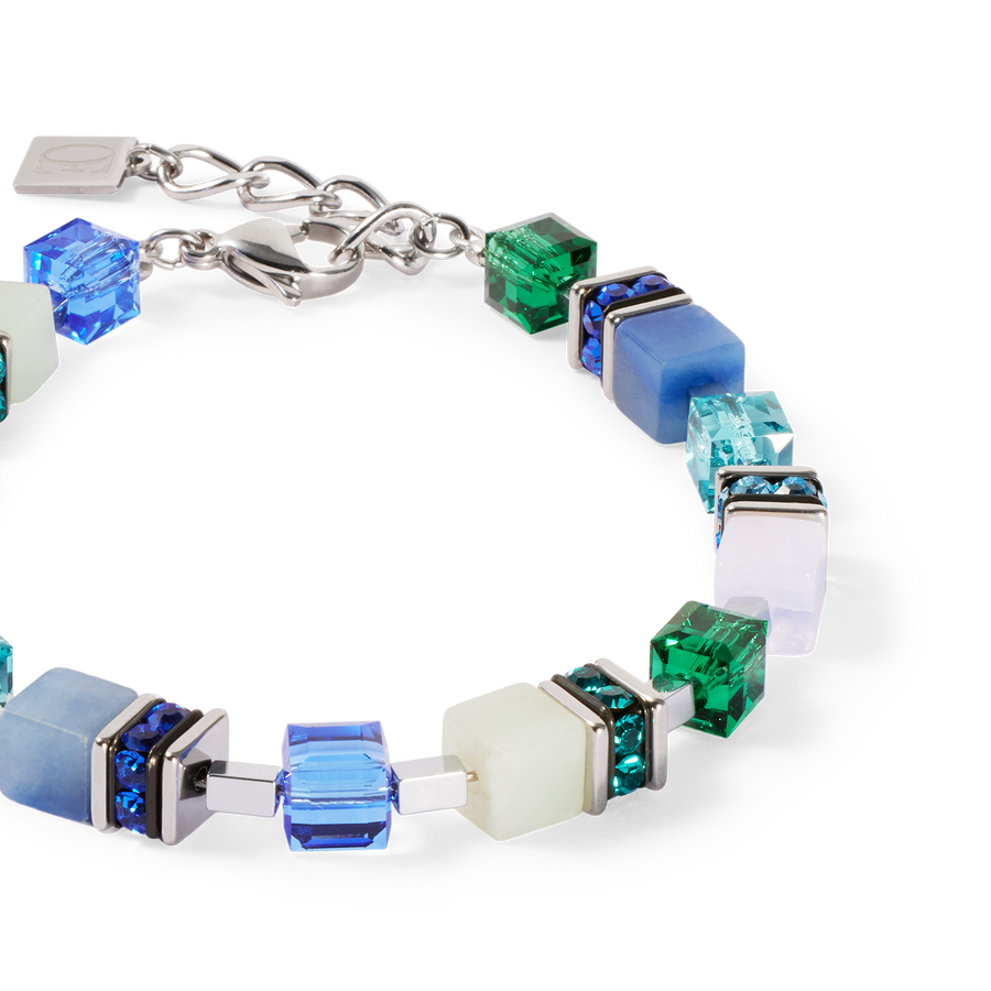 Bracelet GeoCUBE® Precious Statement argent-ocean