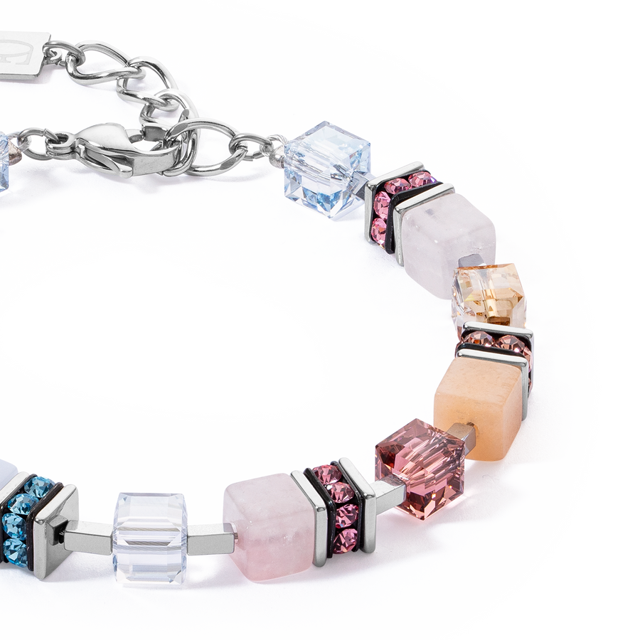 Bracelet GeoCUBE® Precious Statement argent-pastel