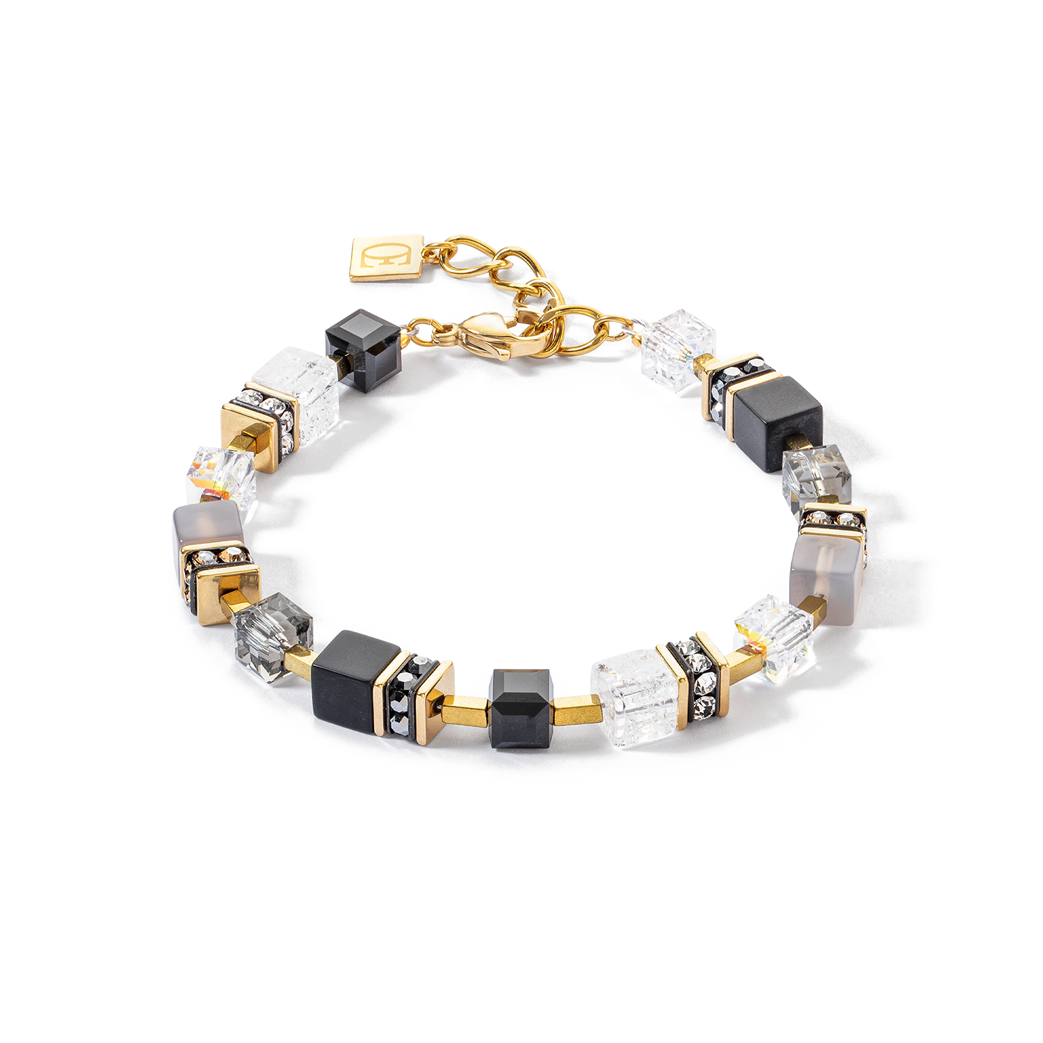 Bracelet GeoCUBE® Precious statement or-noir