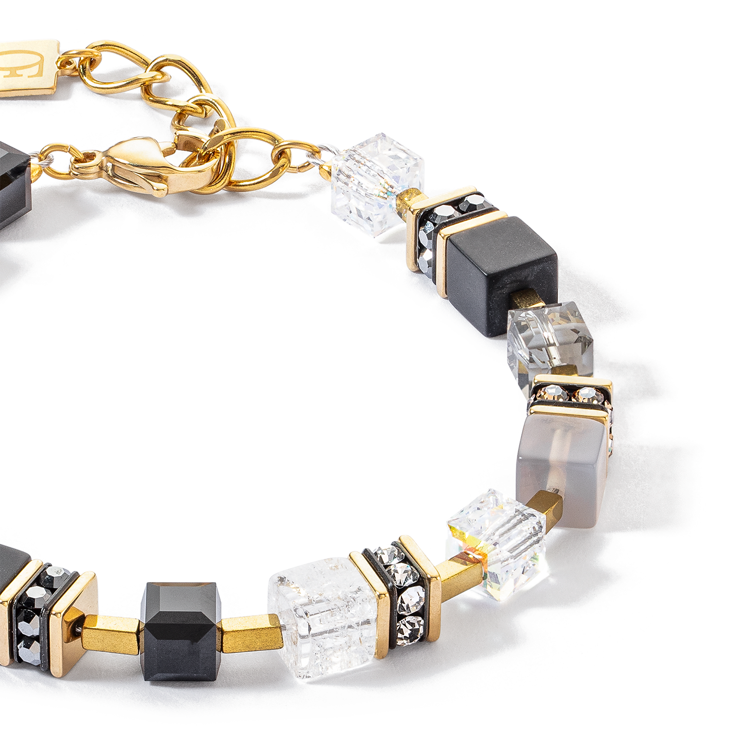 Bracelet GeoCUBE® Precious statement or-noir