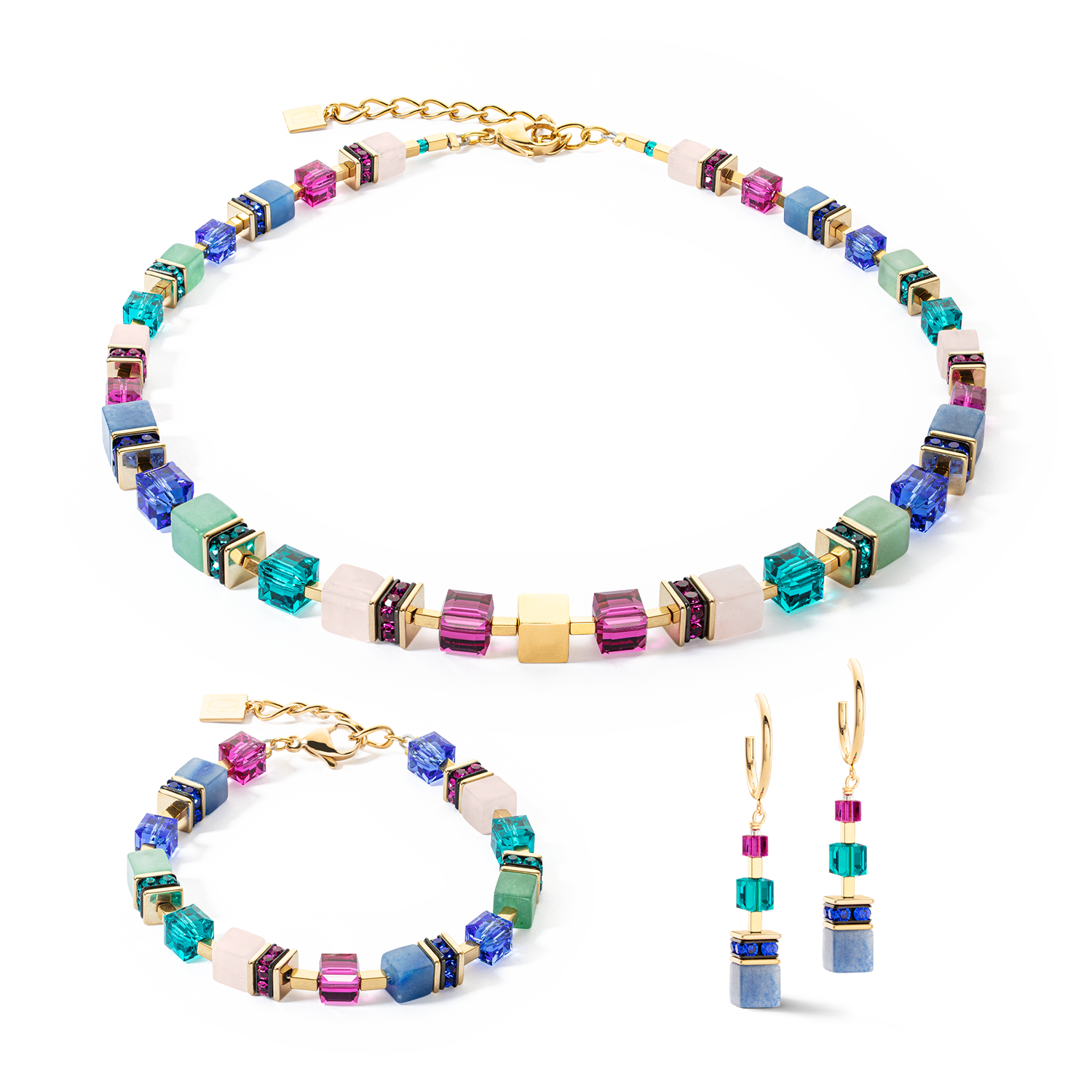 Bracelet GeoCUBE® Precious Statement or-multicolore