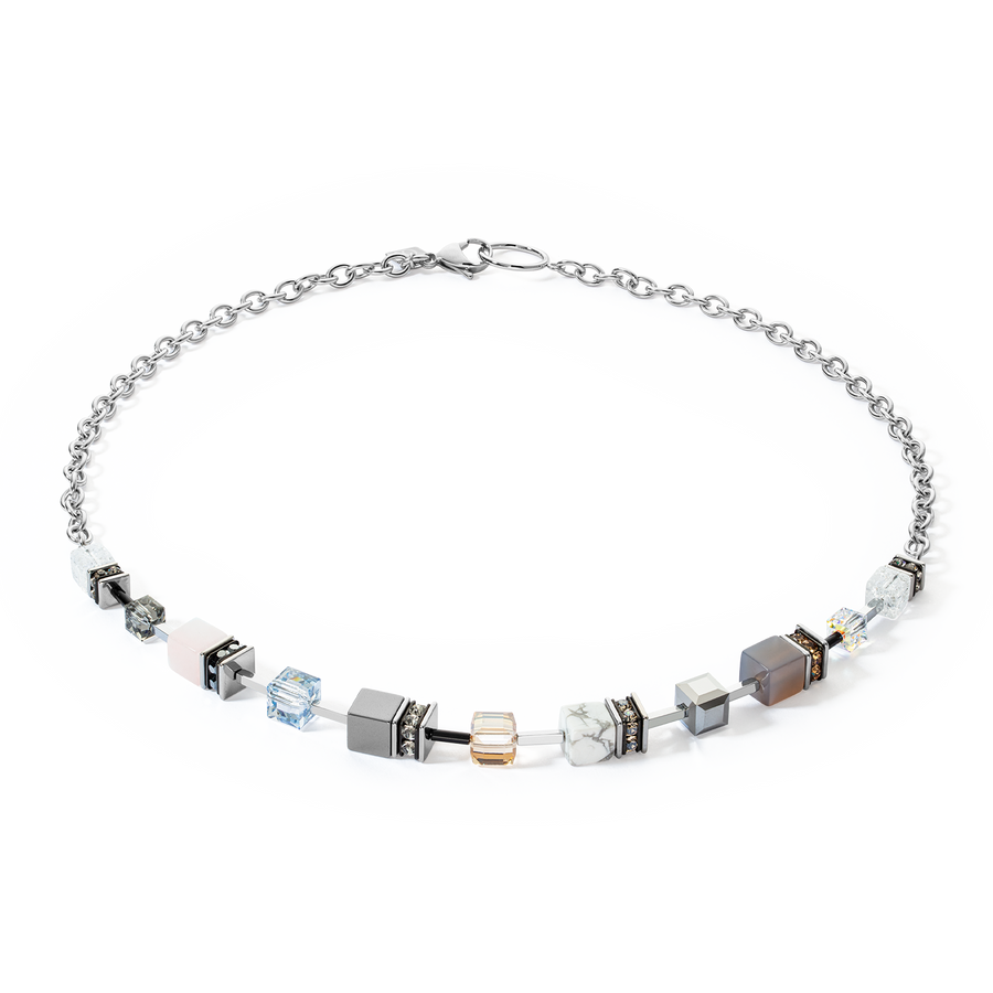 Collier GeoCUBE® Iconic Precious Chain gris-beige