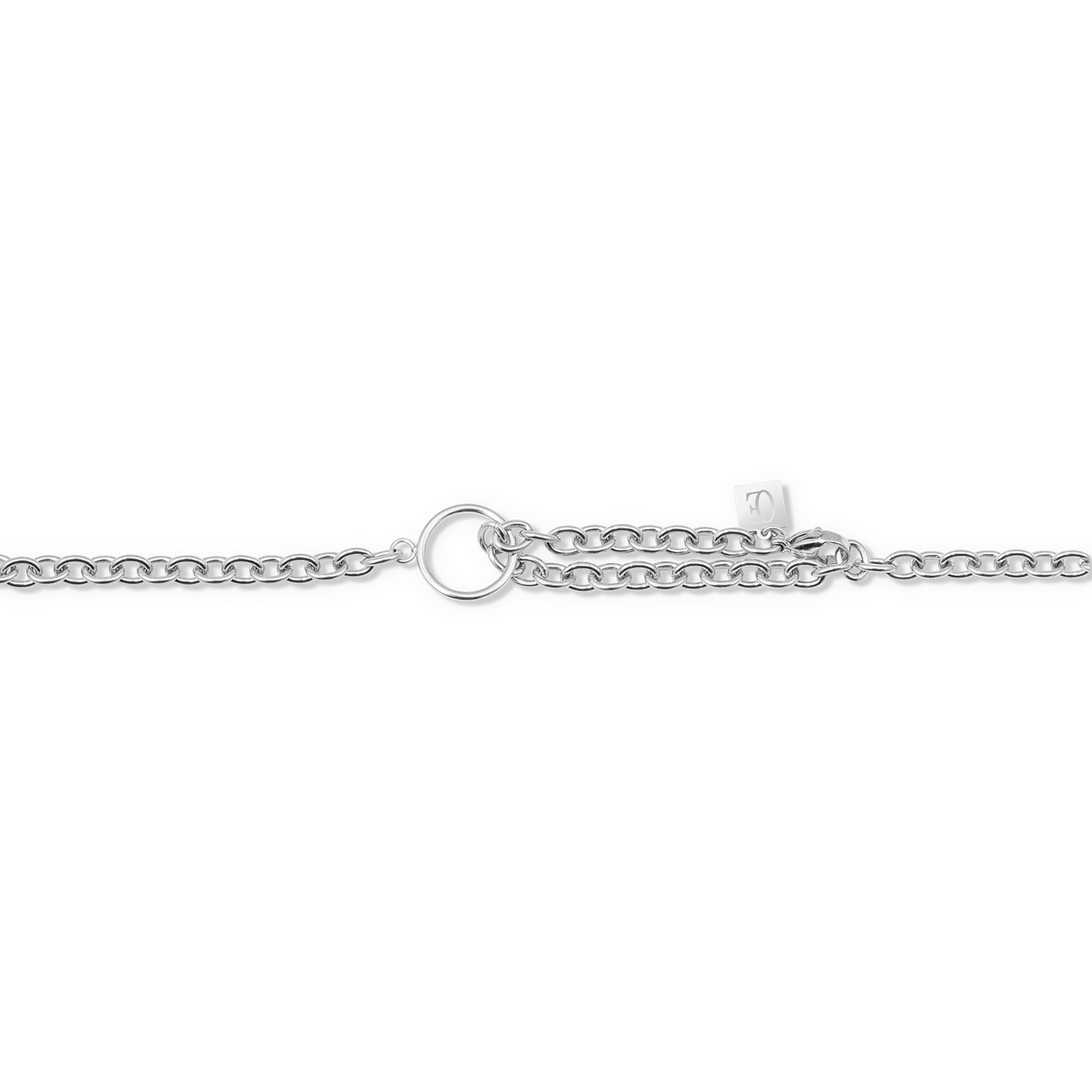 Collier GeoCUBE® Iconic Precious Chain gris-beige