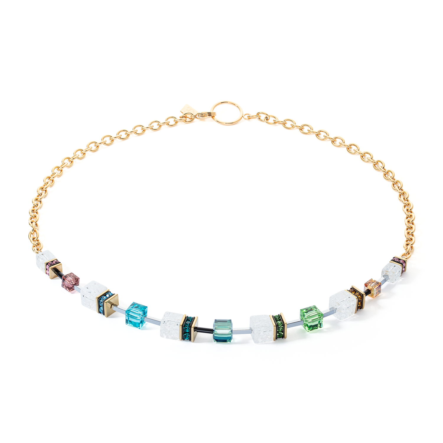 Collier GeoCUBE® Iconic Precious Chain or-multicolore
