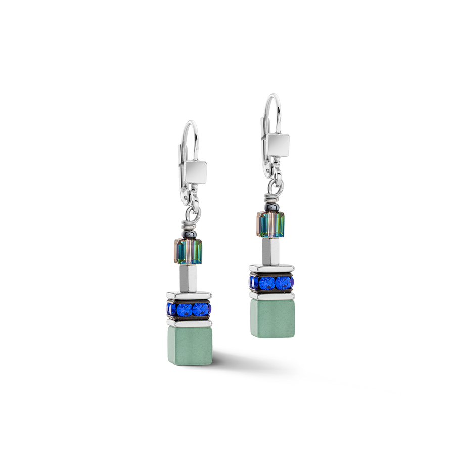 Boucles d'oreilles GeoCUBE® Iconic Precious Chain argent-multicolore