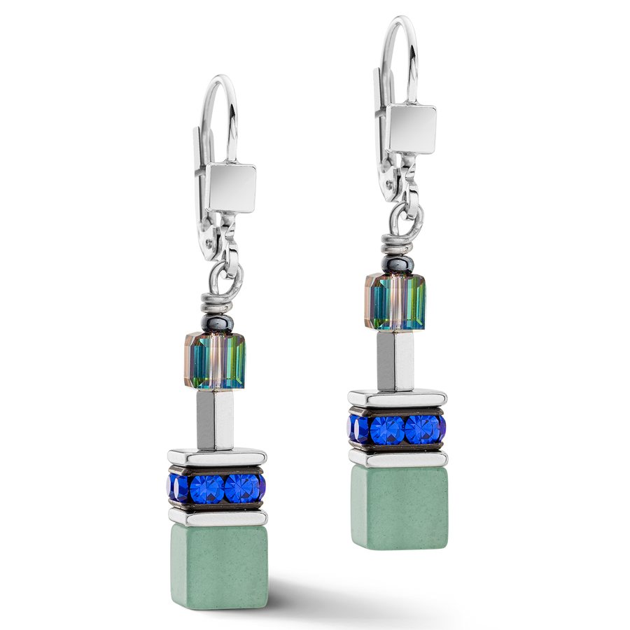 Boucles d'oreilles GeoCUBE® Iconic Precious Chain argent-multicolore