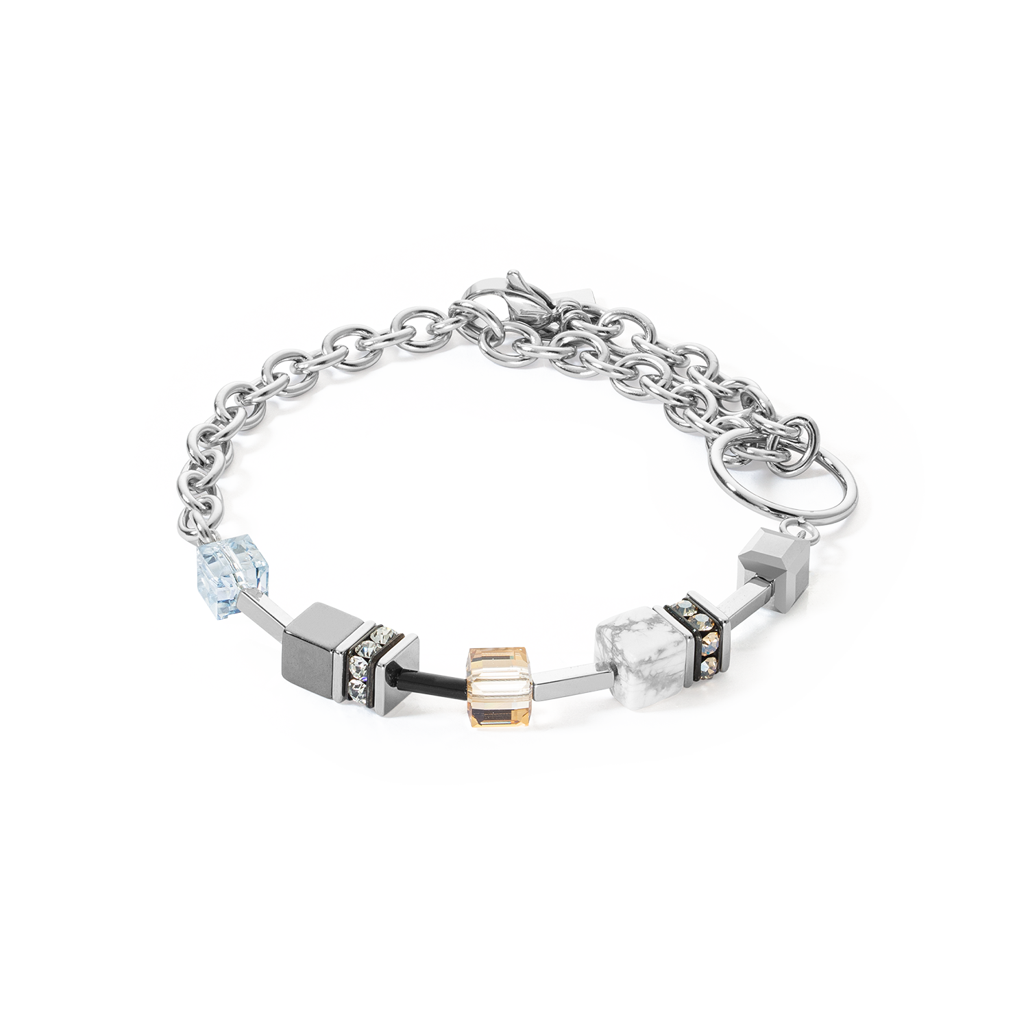 Bracelet GeoCUBE® Iconic Precious Chain gris-beige