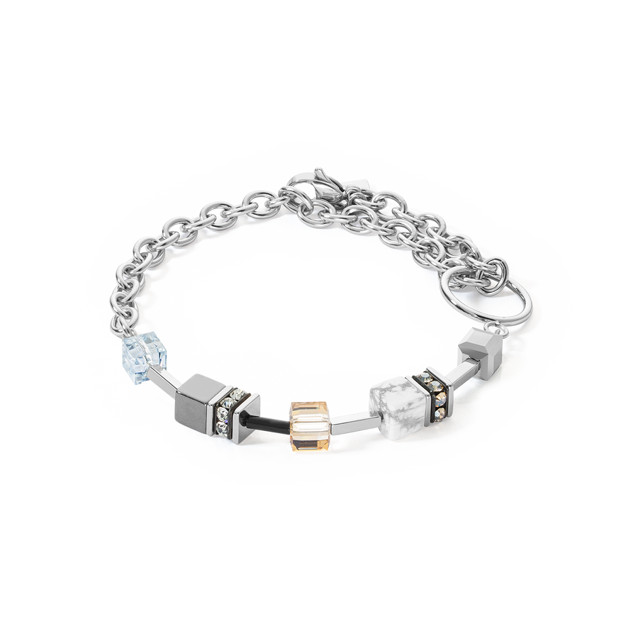 Bracelet GeoCUBE® Iconic Precious Chain gris-beige