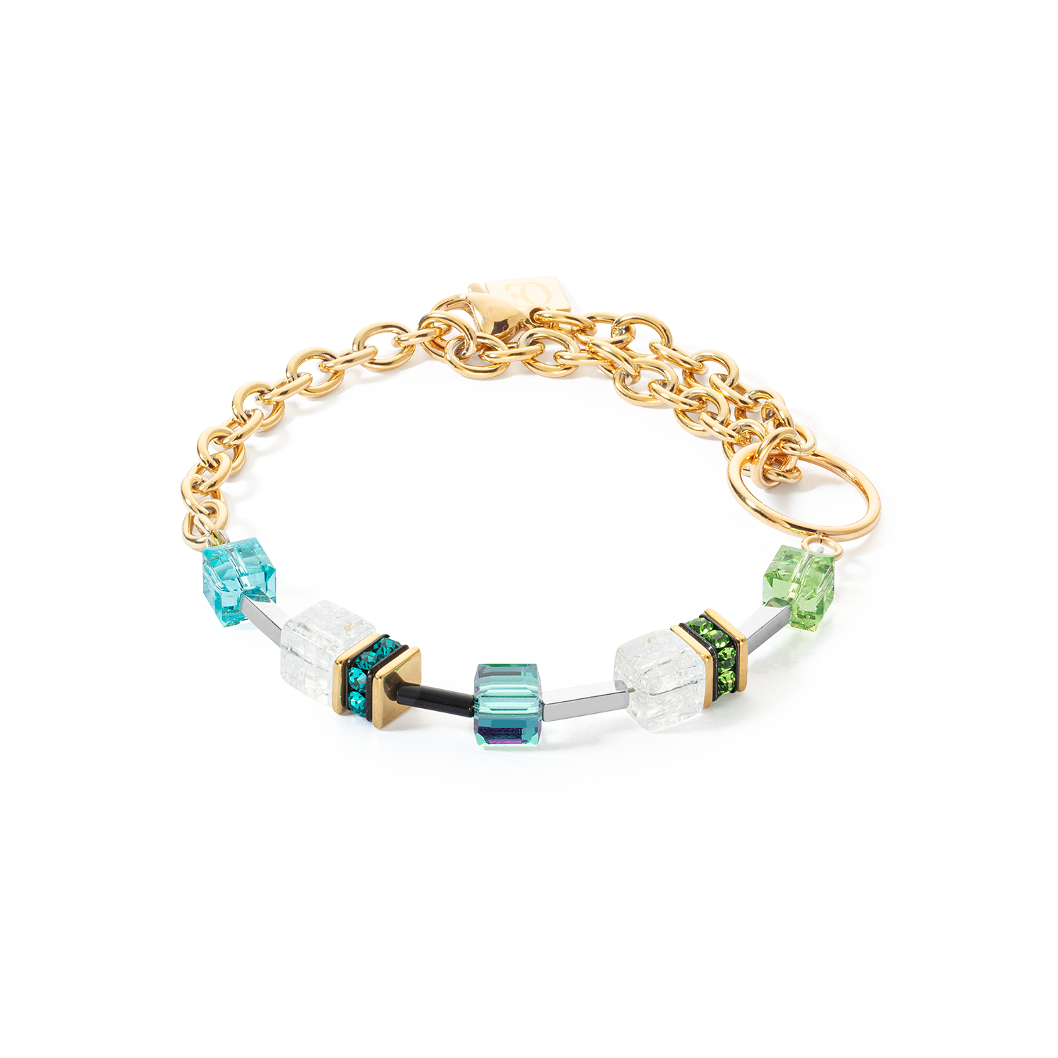 Bracelet GeoCUBE® Iconic Precious Chain or-multicolore