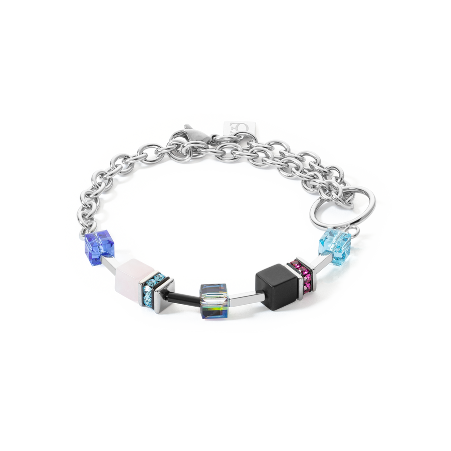 Bracelet GeoCUBE® Iconic Precious Chain argent-multicolore