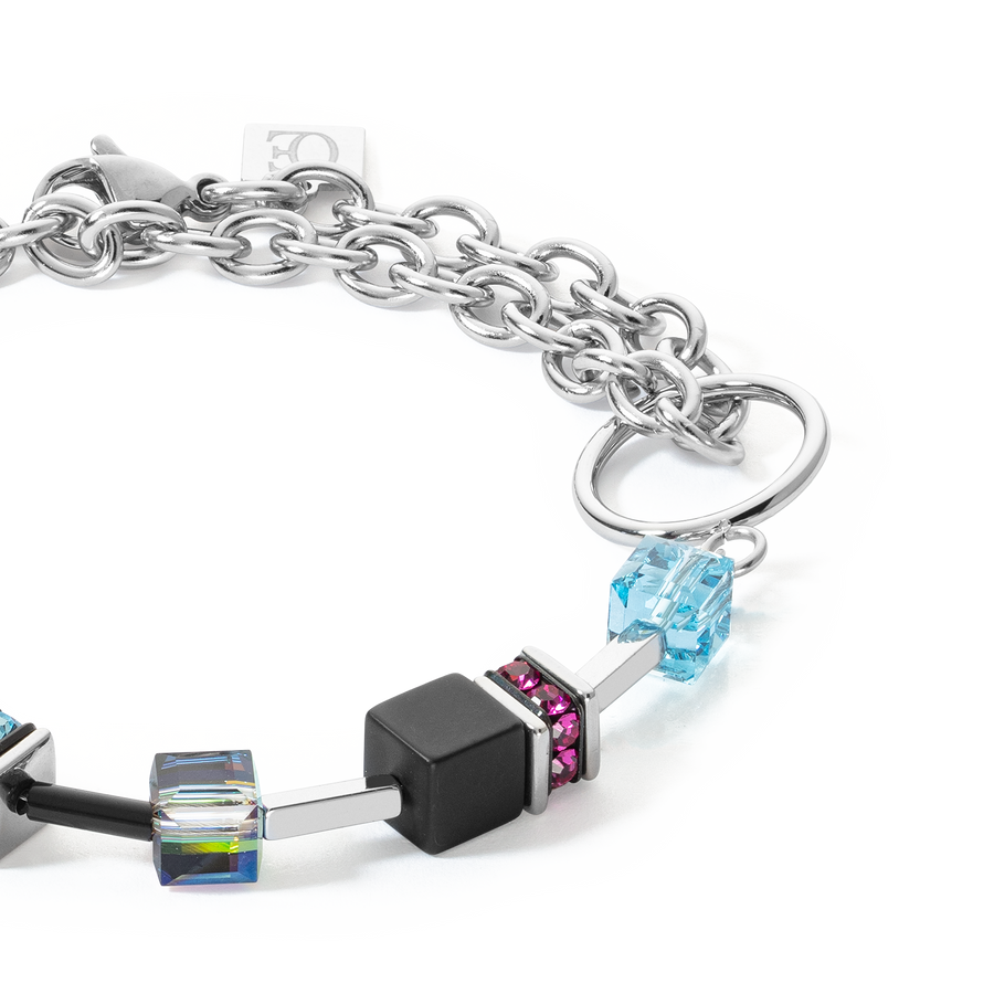 Bracelet GeoCUBE® Iconic Precious Chain argent-multicolore