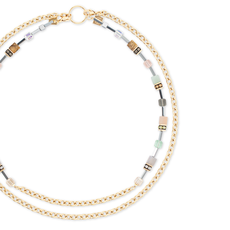 Collier GeoCUBE® Iconic Boho or-multicolore