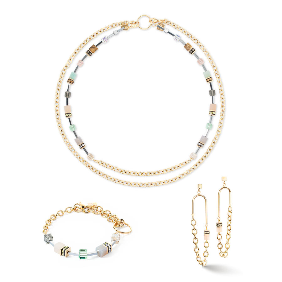 Collier GeoCUBE® Iconic Boho or-multicolore