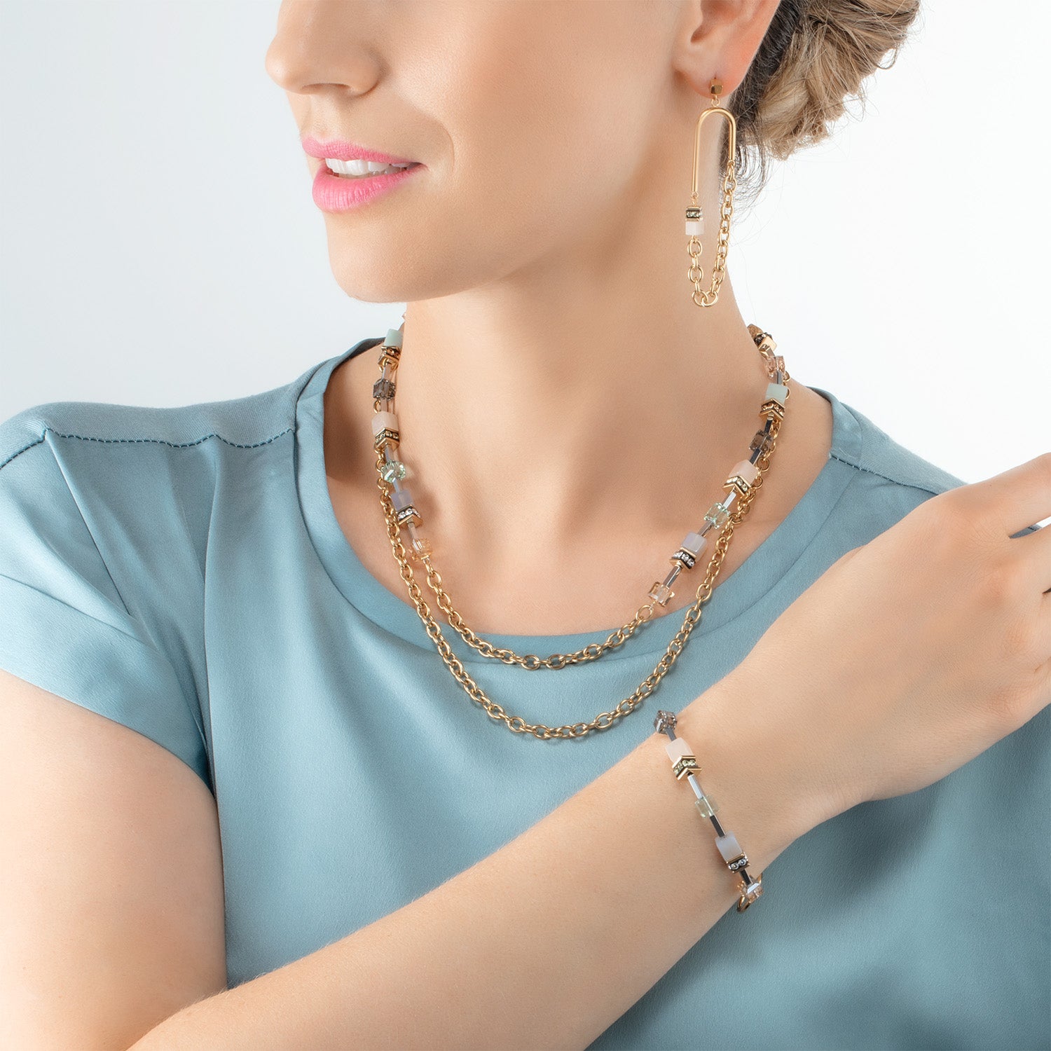 Collier GeoCUBE® Iconic Boho or-multicolore
