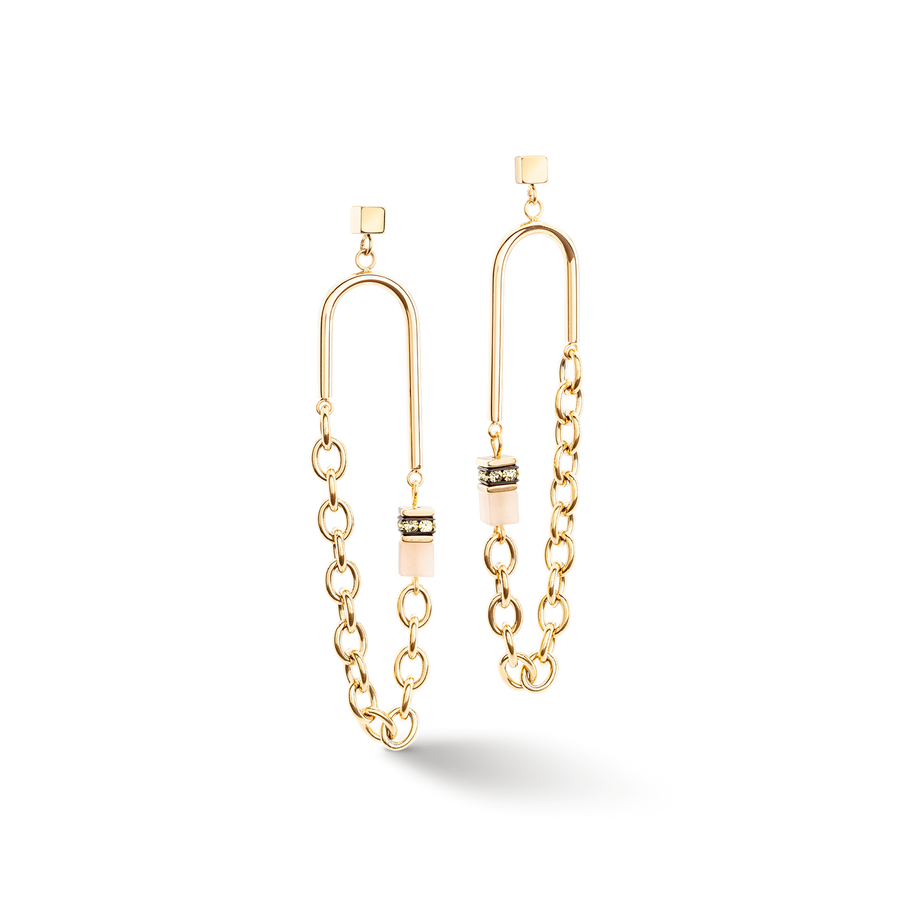Boucles d'oreilles GeoCUBE® Iconic Boho or-multicolore