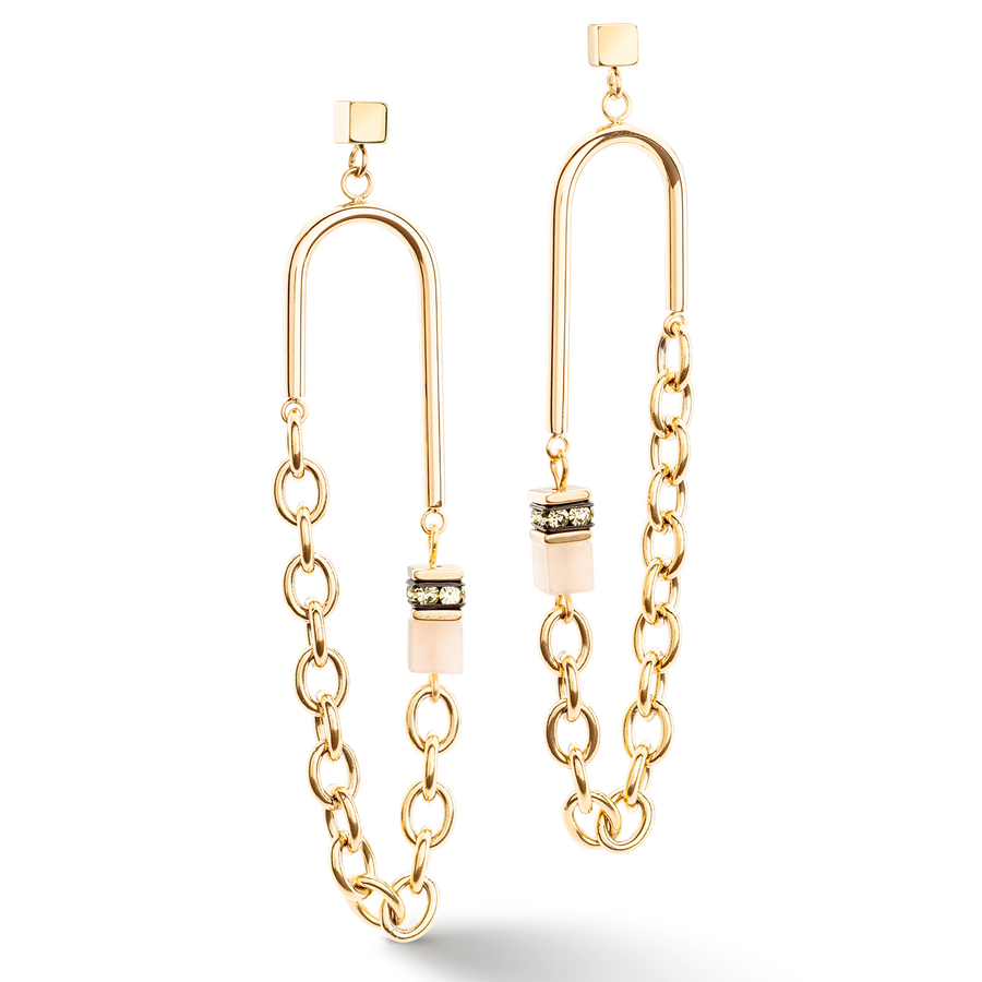 Boucles d'oreilles GeoCUBE® Iconic Boho or-multicolore