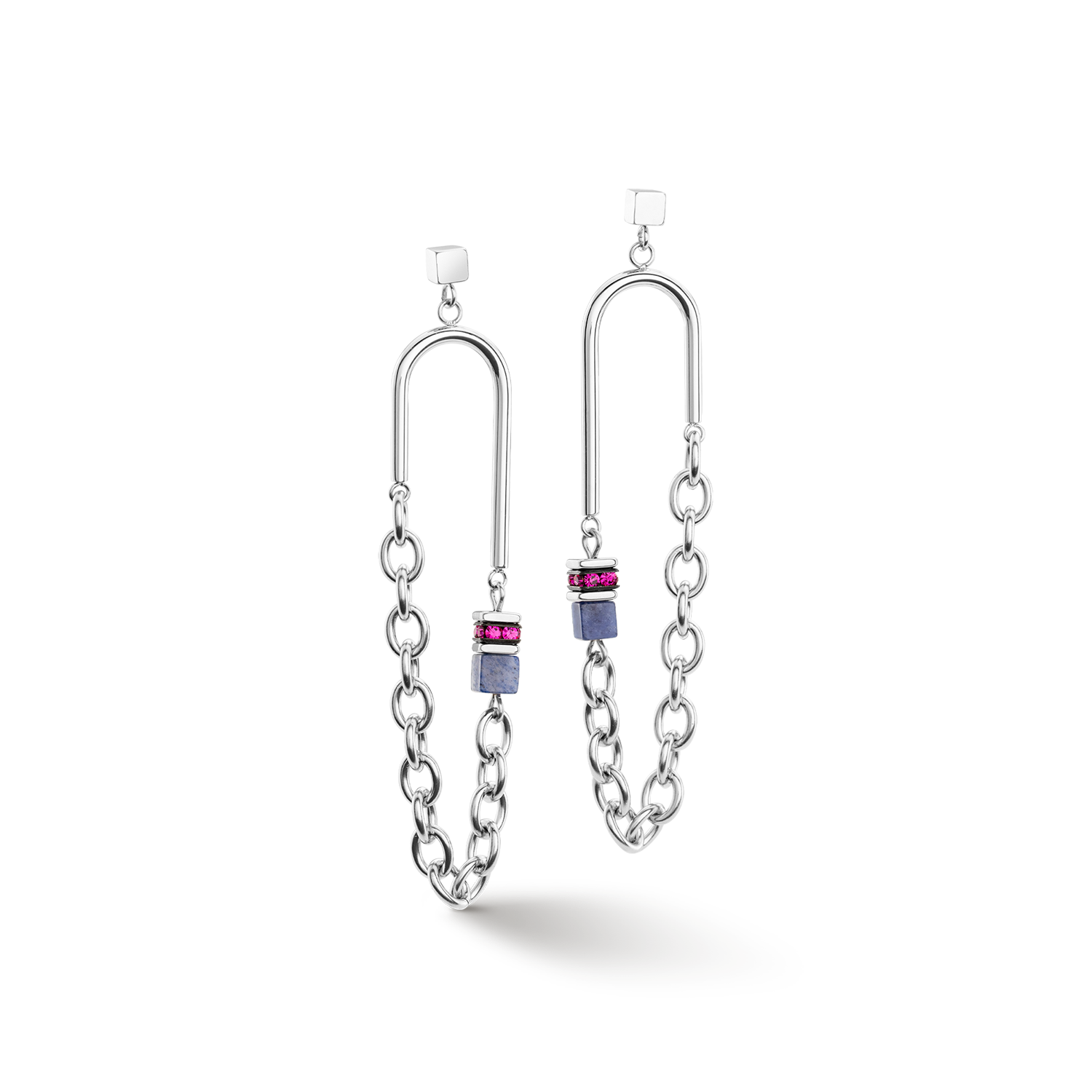 Boucles d'oreilles GeoCUBE® Iconic Boho argent-multicolore