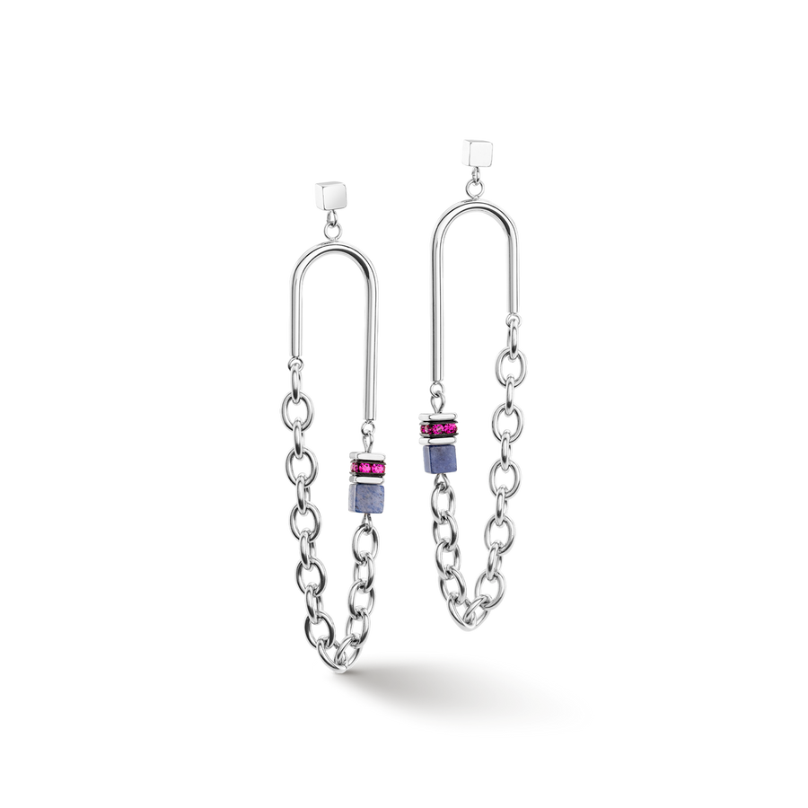 Boucles d'oreilles GeoCUBE® Iconic Boho argent-multicolore