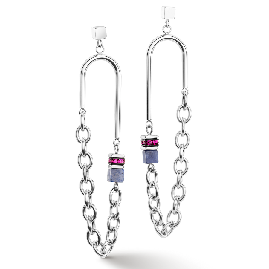 Boucles d'oreilles GeoCUBE® Iconic Boho argent-multicolore