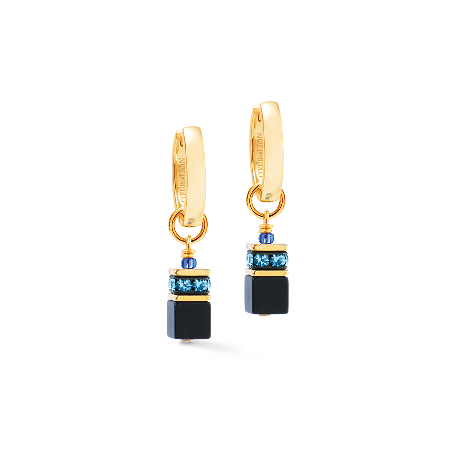 Créoles GeoCUBE® Precious Classic Midnight Blue