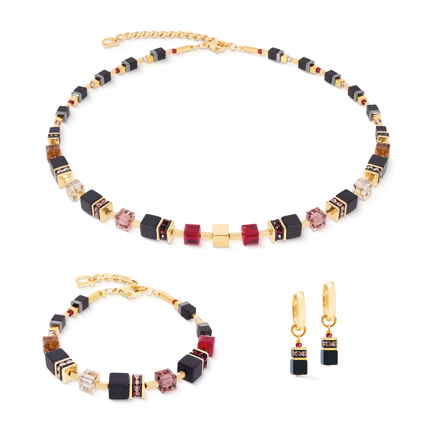 Bracelet GeoCUBE® Precious Classic Ruby Noir
