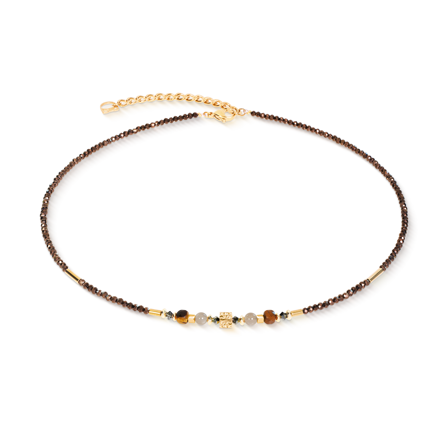 Collier Cube Balance Golden Hazel